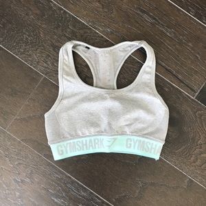 Gymshark Flex Sports Bra Grey/ Pastel Turquoise
